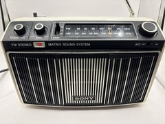 Sony MR-9100W Matrix Sound System FM AM Radio White Tested Works Please Read!