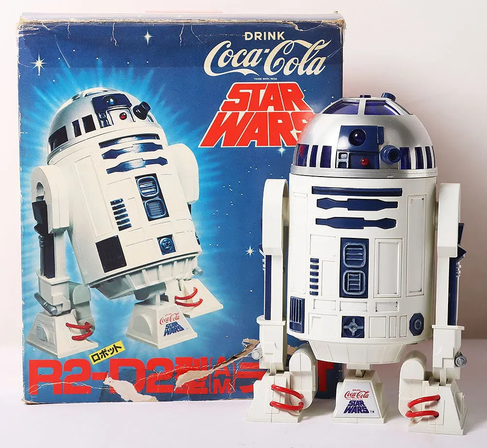 Vtg 1977 Star Wars R2-D2 AM Radio Coca-Cola Fuji Japan – Working w/ Box Rare