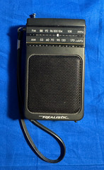 Radio Realistic Brand Model 12-727 AM/FM Portable Radio Tested Working