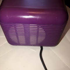 SounDesign Alarm Clock Radio Purple Cube 1980s Dual Alarm SoundDesign