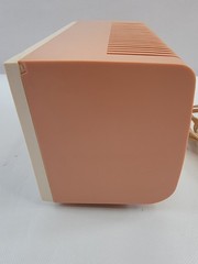 1940-50s AIWA Pink AM Radio Built-In Antenna Table Top Plug-In Made in Japan