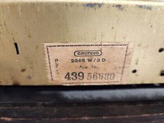Grundig 2043 w/3D Vintage Short Wave Radio Klang German FOR PARTS NON-WORKING