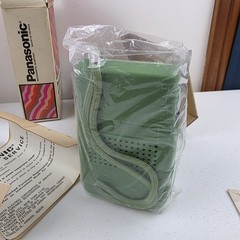 Vintage Panasonic AM Radio R-1052 Green w/ Original Box And Strap Tested Working