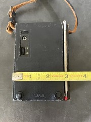 Vintage Sony TFM-850W 8 Transistor Radio Leather Case, earphone, Antenna Tested!