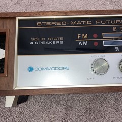 Vintage Space Age COMMODORE FUTURISTIC SOUND Radio Receiver JAPAN mcm ATOMIC 64