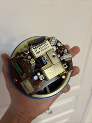 Vintage 1969 Panasonic Radio Panapet BLUE BALL R-70 Model Space Age AM Works