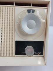 1940-50s AIWA Pink AM Radio Built-In Antenna Table Top Plug-In Made in Japan