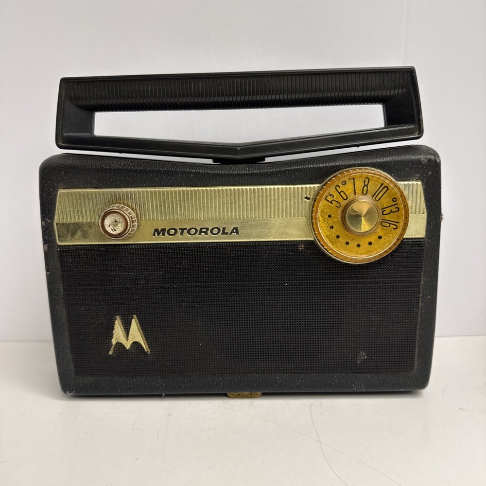 Motorola Yellow Portable Radio With Rotating Handle Antenna Model 5p32e – Parts