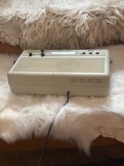 Philips 7460 vintage am fm portable radio clock alarm