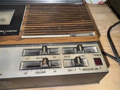 Sears “RARE” AM/FM cassette Alarm clock radio 1979 model 23400, Tested Works!!