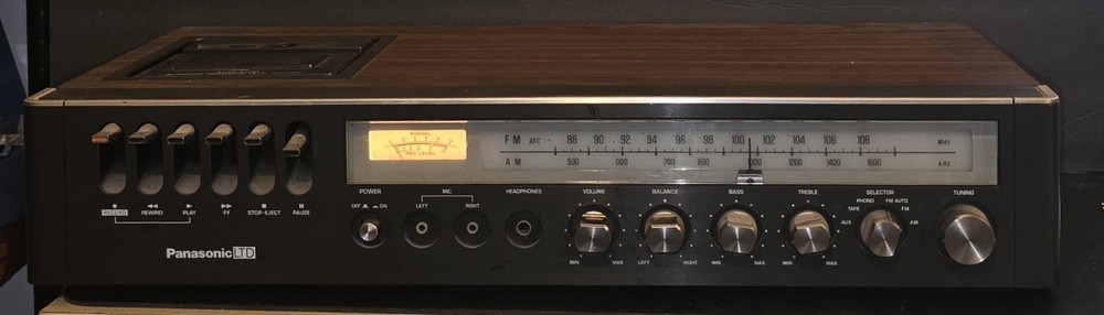 Vintage 1970s Panasonic LTD Model RE-7810 AM-FM Cassette Stereo Receiver Works