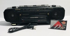 SOUNDDESIGN Cassette Player AM FM Stereo Radio Boombox 4749BLK W/ AC Cord & Tape