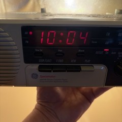 GE Spacemaker VTG AM FM Radio Cassette Player Model 7-4285A Under Counter Light