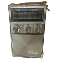 Diplomat Vintage Transistor Multi Band Radio AM /FM /AIR /POLICE 1970&rsquo;S Working