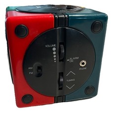 D530 Vtg 1990s GPX Gran Prix ALARM RADIO CLOCK rubiks simon Multi-Color CUBE