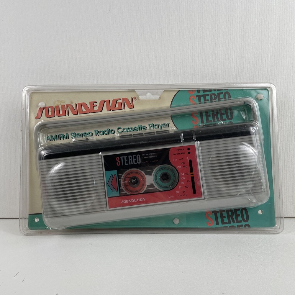🔥Soundesign Radio Cassette AM/FM/Stereo 1988 Model 4611SGY BRAND NEW SEALED🔥
