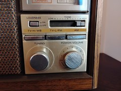 Vintage Wooden SONY AM/FM Table Radio TFM-9450W Tested & Working