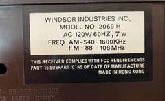 Vintage Windsor AM/FM Flip # Digital Alarm Clock Model 2069 H Tested – See Desc