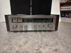 Vintage SL-2000 Solid State Radio Receiver AM Band Twin Speakers Used Works Box