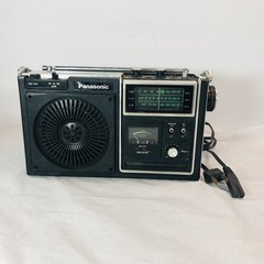 Vtg Panasonic RF 1080 AM/FM PSB 3 Band Portable Radio Black FOR PARTS OR REPAIR