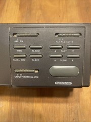 Vtg Sears AM -FM 2 Alarm Clock Radio Read Tape Player Slow, Clock & Alarm Works