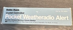 Radioshack Weather Radio Pocket Crystal Controlled WeatheRadio ALERT