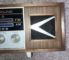 Vintage Space Age COMMODORE FUTURISTIC SOUND Radio Receiver JAPAN mcm ATOMIC 64