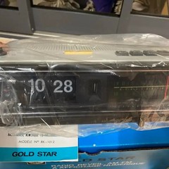 Vtg Goldstar RK-1012 Flip Clock AM/FM Radio NOS Brand New In Box Retro Space Age