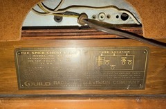 Vintage Guild Spice Chest Radio 484 Wooden Cabinet Original Paperwork UNTESTED