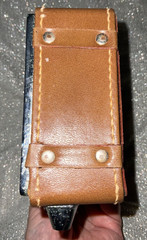 General Electric AM/FM Radio AM/FM Leather Case P-975B Tested Working See Video