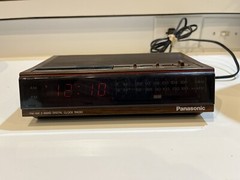 Clock Panasonic RC-6060 Vintage Woodgrain Digital Alarm AM/FM Radio Tested Vntg