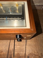 Motorola Solid State AM FM Clock Radio Wood Case MCM Tabletop