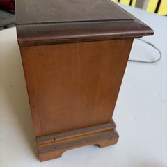 Vintage SEARS Silvertone AM/FM Table Radio Wood Cabinet Missing A Knob
