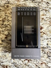 vintage General Electric stereo AM/FM radio cassette player
