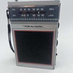 VINTAGE RADIO SHACK REALISTIC AM/ FM PORTABLE RADIO W/ STRAP TANDY CORP. WORKS