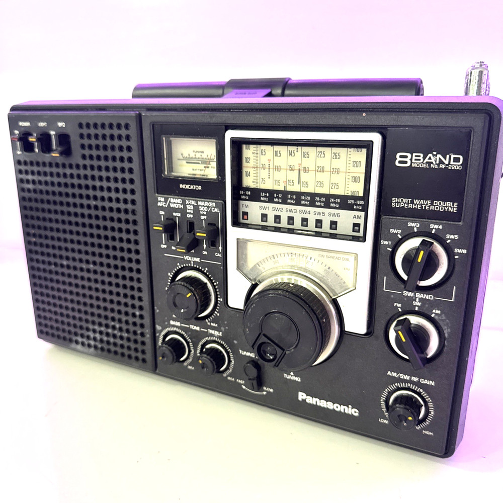 National Panasonic RF-2200 Cougar 8-Band Receiver FM/MW/SW1–SW6 USA SELLER