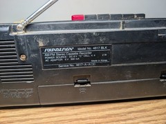 1980s Color Tunes Sound Design BLACK 4617 Radio Cassette Boombox – USED