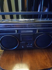 Hitachi TRK-7252HC 1980s Vintage Boombox Radio Cassette Recorder Ghetto Blaster