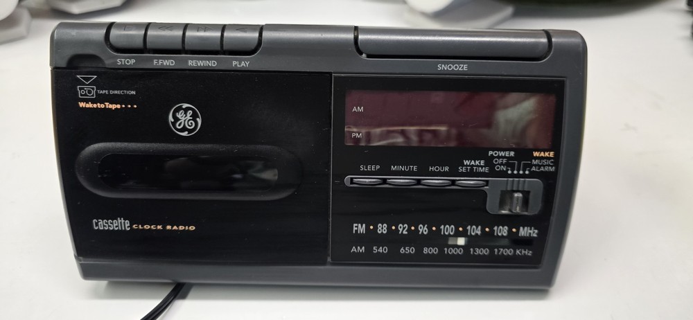 Radio Clock Cassette Player Works Used