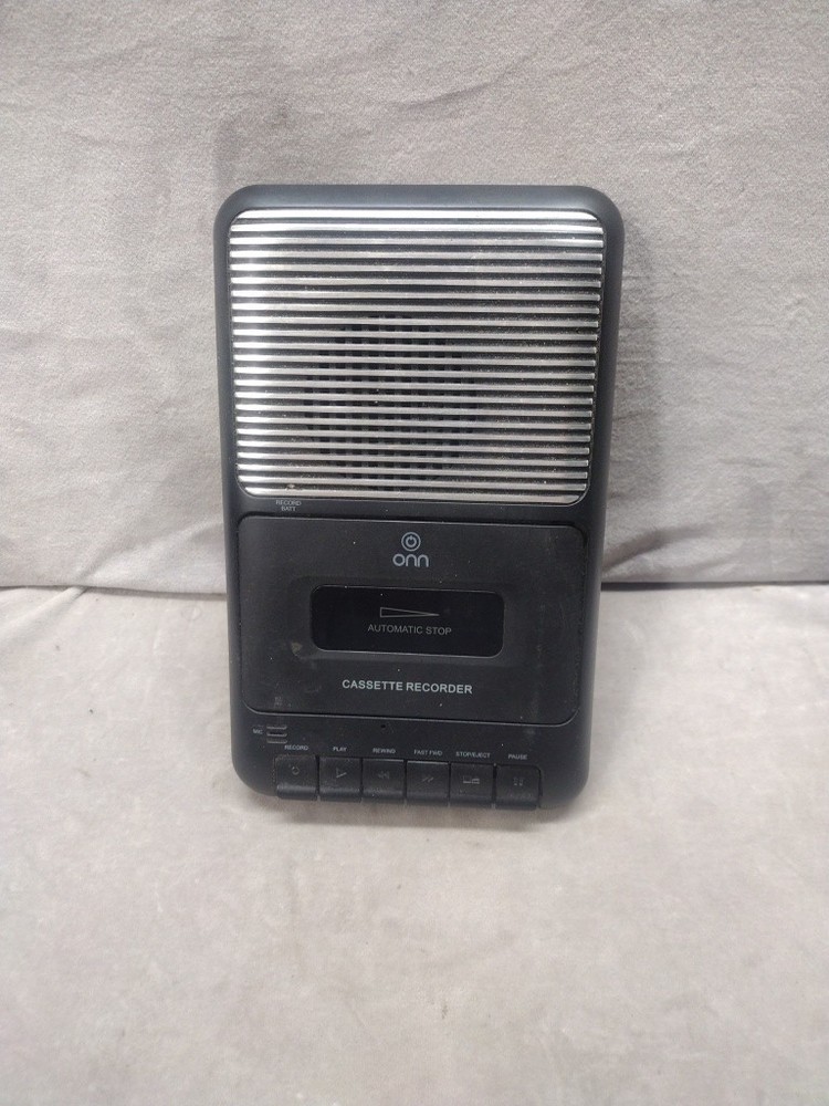 Onn Cassette Tape Recorder Model ONA 13AV504 Tested And Works Fine!!