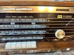Vintage Working Table Top Stereo w/ tuning eye Philips B5X43A Made in Holland