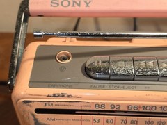 RARE PINK! SONY CFM-140 AM/FM Radio Cassette Tape Recorder VTG ONLY FM WORKS!