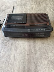Vtg. General Electric 7-4966A Alarm Clock Cassette Player W/Record Am /Fm Works