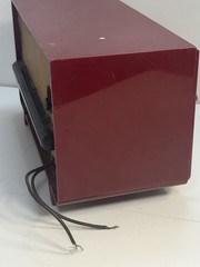 General Electric Cranberry Red 1953 Model 565 clock radio for parts