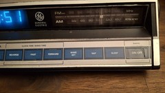 GE General Electric 7-4662A Electronic Touch Control Alarm Clock Radio Blue