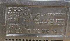 Vintage Sony AM/FM Radio 2 Band Receiver Model TFM-7720W Tested Working Cond.