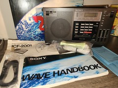 SONY 2001 Multi Band SYNTHESIZED RECEIVER Model ICF-2001 W/Accessories & Manual