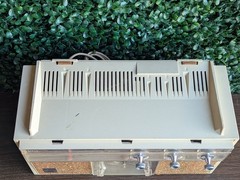 Vintage GE C-1450A Alarm Clock Radio – 1960s Beige with Cloth Speakers