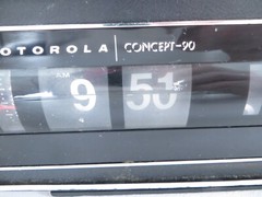 Vintage Motorola Concept-90 Black Flip Clock AM/FM Radio TESTED WORKING READ