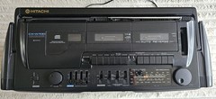 Vintage Hitachi CX-W700HC CD Cassette Boombox AM/FM Double Cassette – Working